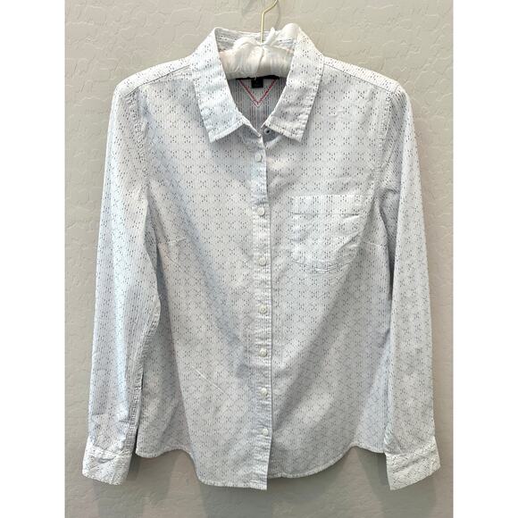 TOMMY HILFIGER White Button Down Shirt Stripe Back Detail Long Sleeve | Medium - Picture 1 of 8